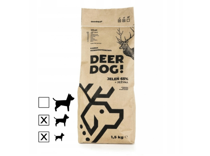 Deer Dog Jeleń z jeżynami 1,5 kg małe rasy sucha karma przysmak dla psa DZICZYZNA