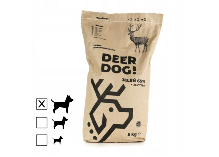 Deer Dog Jeleń z jeżynami 5 kg duże rasy sucha karma przysmak dla psa DZICZYZNA