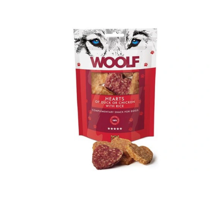 Woolf Hearts of Duck or Chicken with Rice 100g