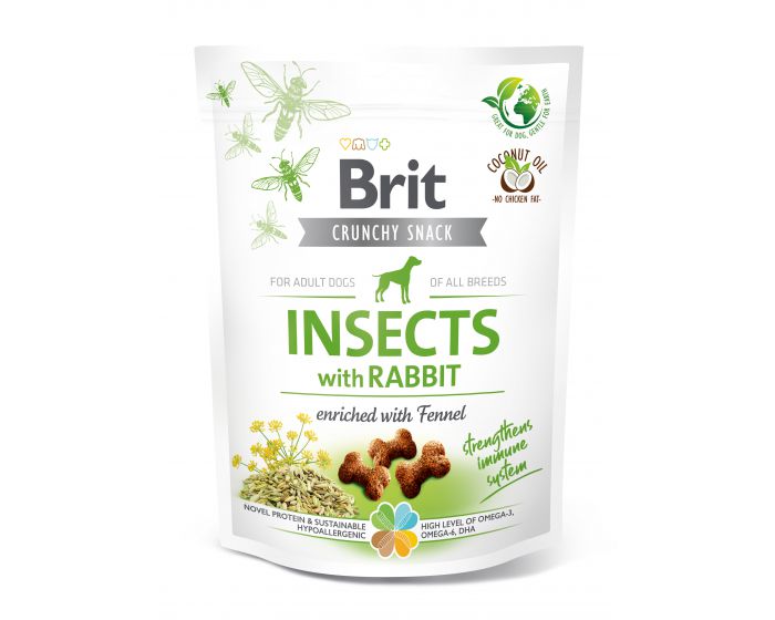 BRIT CARE DOG CRUNCHY CRACKER INSECT & RABBIT 200g
