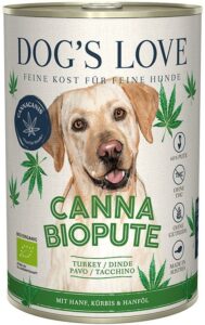 DOG'S LOVE Canna Canis Bio Pute- ekologiczny indyk z konopiami, dynią i olejem konopnym (400g) 6szt.