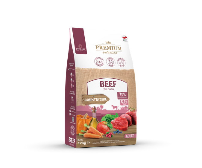Premium Selection karma wołowina dla psów 12kg