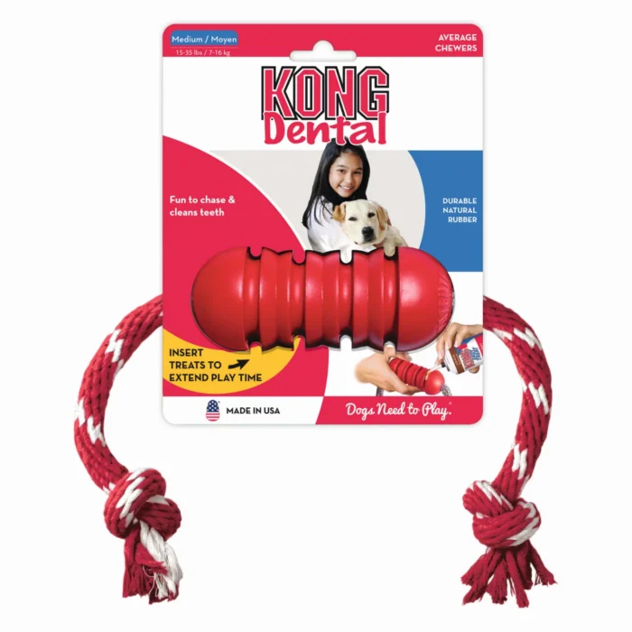 Kong Zabawka dla Psa DK2E Dental With Rope M