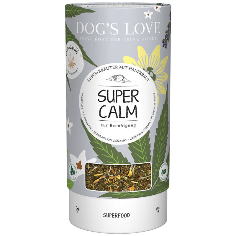 DOG'S LOVE Super Calm - zioła uspokajające dla psa z konopiami (70g)