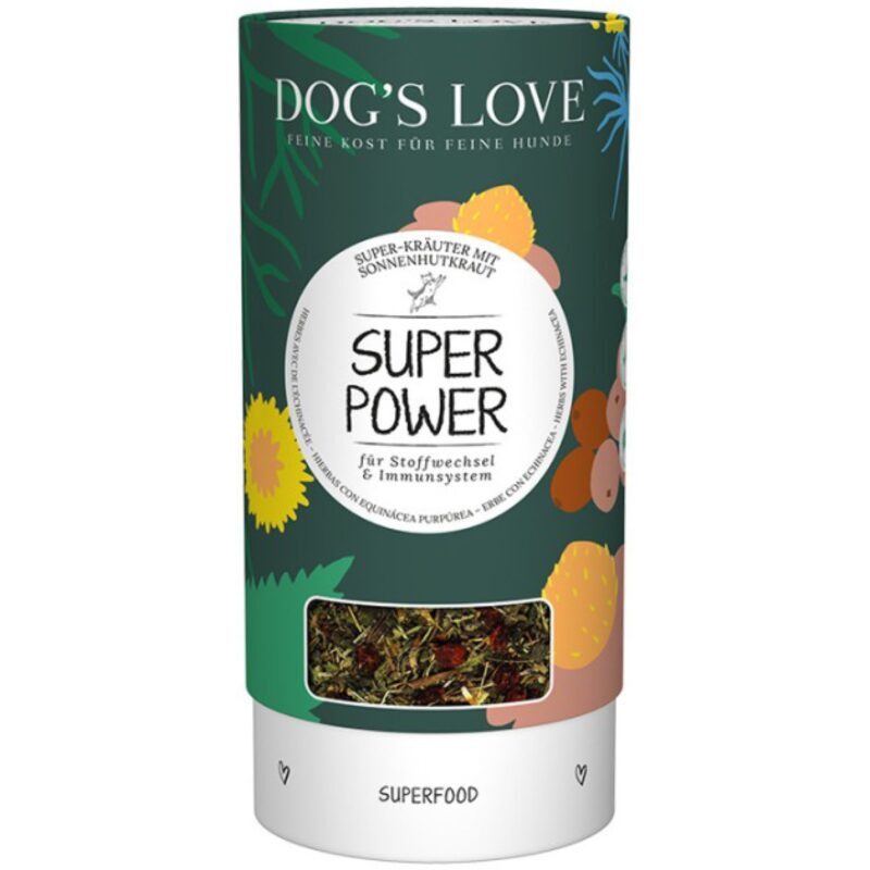 DOG'S LOVE Super Power - zioła dla psa z jeżówką wspierające metabolizm i układ odpornościowy (70g)