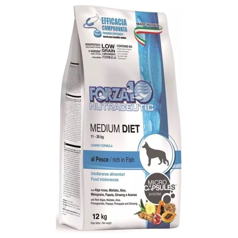 Sucha karma Forza10 Medium diet ryba dla psa 12 kg
