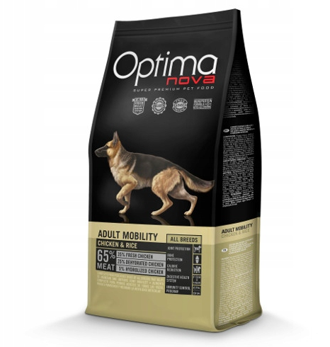 Optimanova Adult Mobility Chicken & Rice – karma dla dorosłych psów pracujących 2 kg