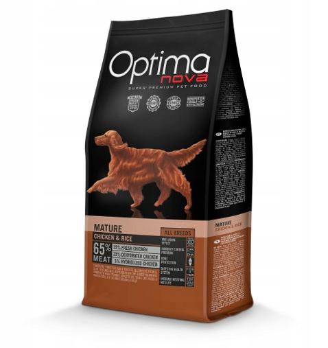 Optimanova Adult Mature Chicken & Rice – karma dla psów dojrzałych i seniorów 2 kg