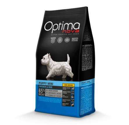 Optimanova Puppy Mini Chicken & Rice – karma dla szczeniąt małych ras 2 kg