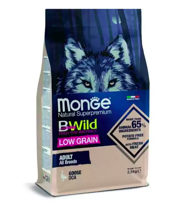 MONGE BWILD ADULT GĘŚ 2,5 kg